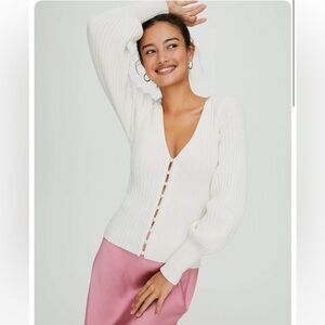 Aritzia Wilfred Pearl Cardigan
